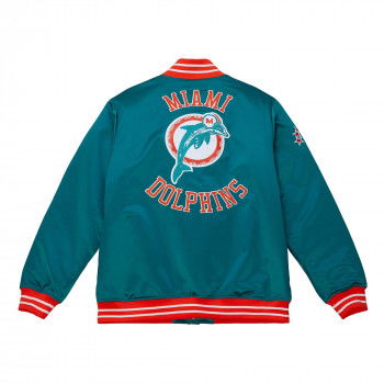 Casaco de cetim pesado NFL Miami Dolphins Mitchell&ness