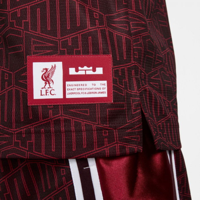 Koszulka Nike Lebron James x Liverpool FC bordowo-gruszkowo-biała