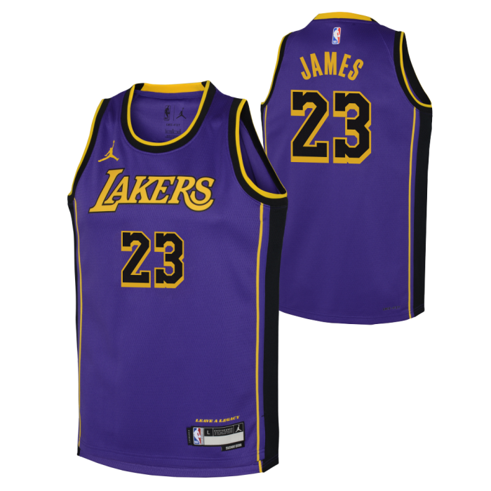 Lebron James Los Angeles Lakers Jordan Statement Edition Camisola NBA para criança