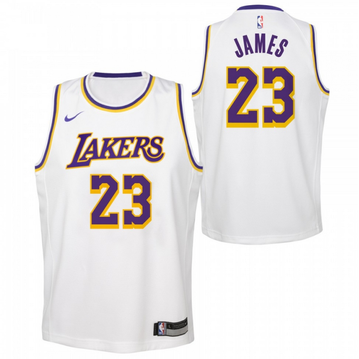 Lebron James Los Angeles Lakers Nike Jersey NBA para criança Association Edition