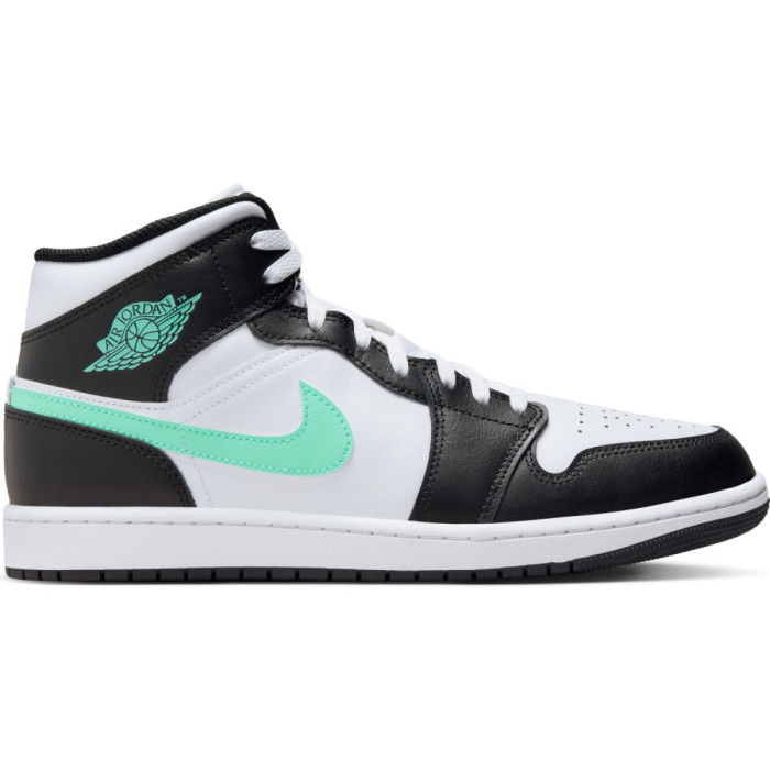 Air Jordan 1 Mid Black/GreenGreen Glow