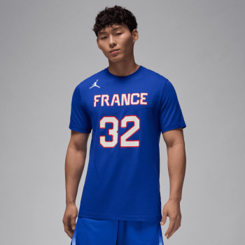 Victor Wembanyama T-shirt azul Jordan Name&Number Team France