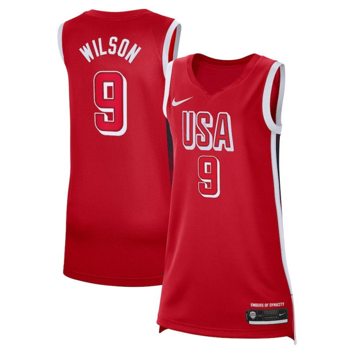 Nike Team USA Vrouwen Beperkte Weg A'ja Wilson Jersey