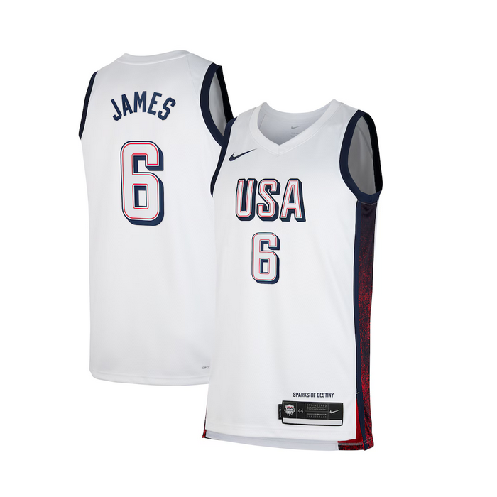 Limitowana koszulka domowa Lebron James Team USA Nike