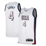 Kleur Wit van product Nike Children's Stephen Curry Team USA Jersey Home