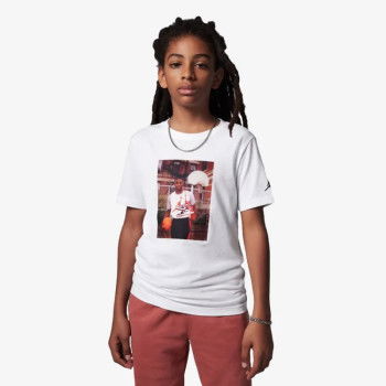 Camiseta Jordan MJ Brand Photo SS Crew Kids Blanca