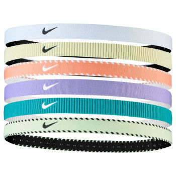 Nike Flex Classic Headbands 6pk Lilac Ice/dusty Cactus/white